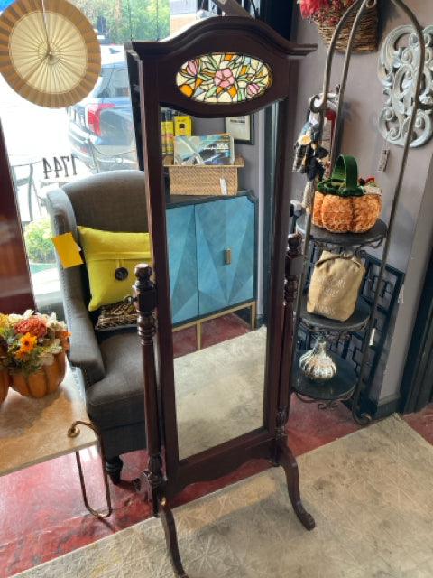 Cheval Brown Stained Glass Light up Mirror