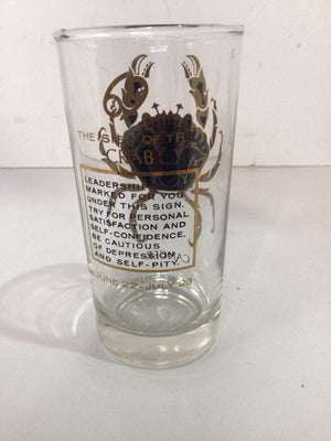 Mid-Century Clear/Gold Glass Glasses