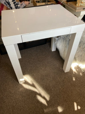 West Elm Modern Laminate Drawer Front White Desk
