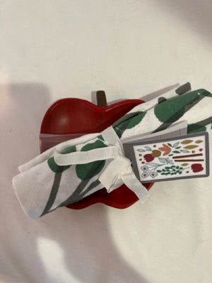 HALLMARK Red/white Cotton Apple Towel