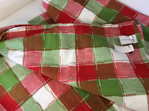 St Nicholas Sq Tablecloth Red/Green Cotton Checkered Holiday Item