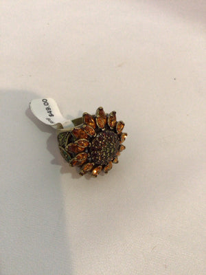 Orange Rhinestone Ring