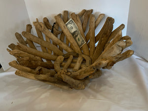 Oversized Natural Driftwood Bowl