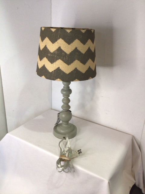 Gray Wood Lamp
