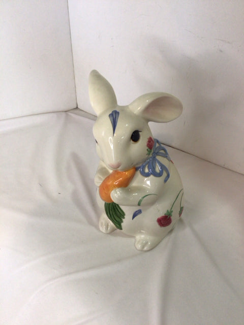 Lenox White/Multi Ceramic Bunny Cookie Jar