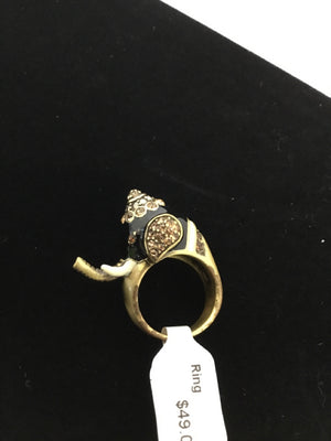 Black Rhinestone Ring
