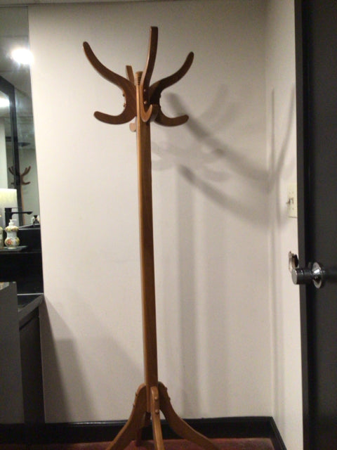 Brown Wood Coat Tree