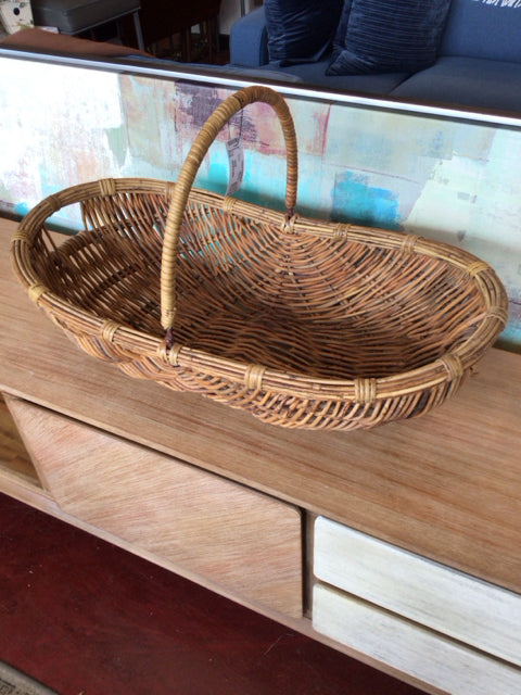 Gathering Light Beige Wicker Basket