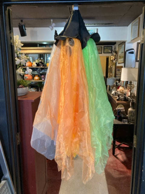 Halloween Multi-Color Fabric Sheer Ghost Set of 3 Holiday Item
