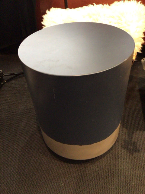 Made Goods Outdoor/Outside Composite Cylinder Modern Blue/Tan Table