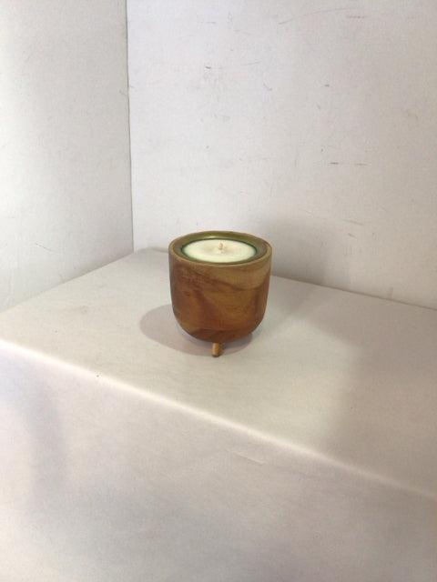 Brown Wood Candle