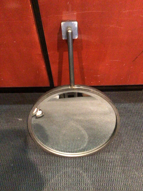 Wall Fixture Black Metal Round Mirror
