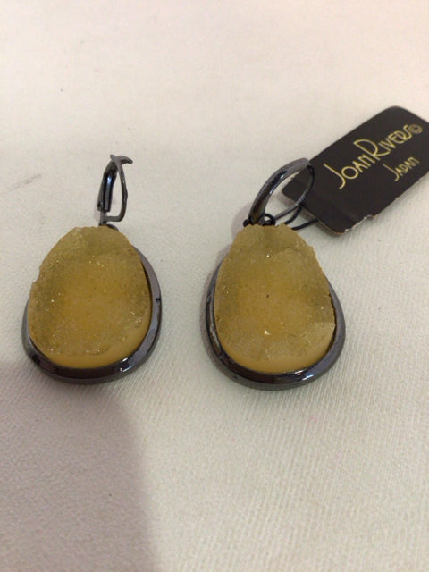 Joan Rivers Yellow Drusy Earrings