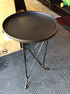 Industrial Metal Round Bronze Table