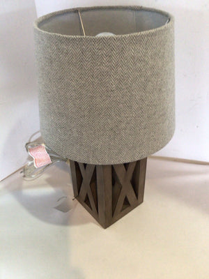Farmhouse Brown Wood Lamp