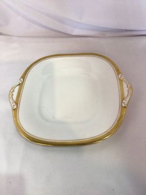 Aynsley Gold Trim Cream China Square Plate