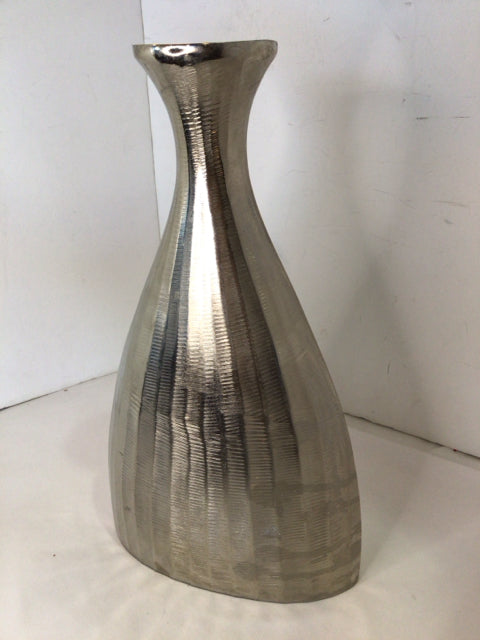 Silver Hammered Vase