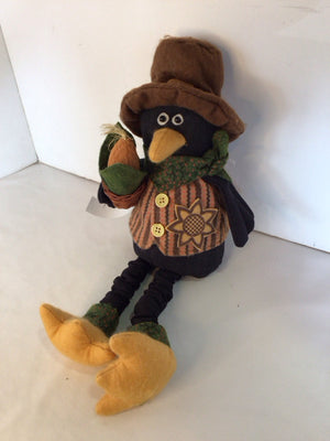 Halloween Black/Multi Crow Holiday Item