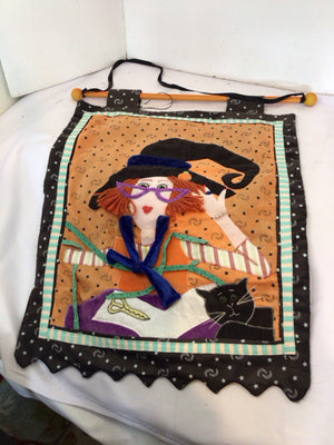 Halloween Black/Multi Polyester Flag Witch Holiday Item