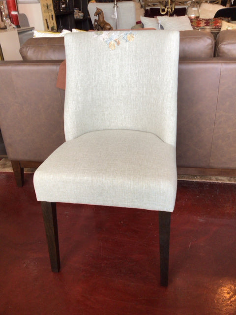 Armless Tweed Beige Chair