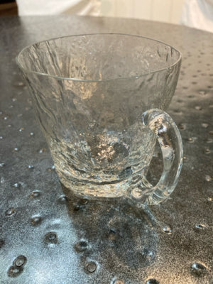 Vintage Clear Glass Pair Mug Set