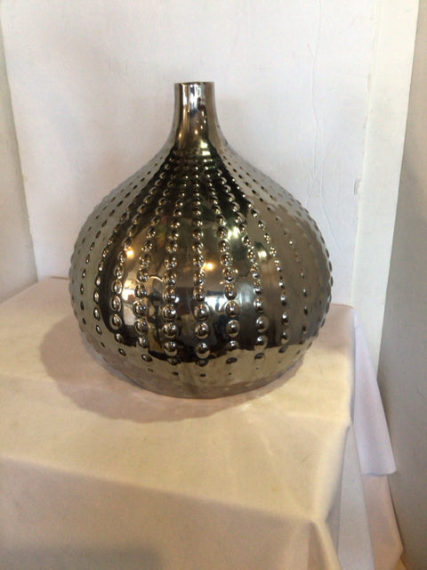 Silver Glass Vase