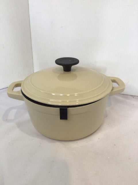 Martha Stewart Cream Enamel Lidded Cookware