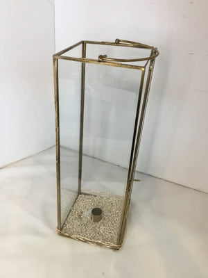 Lantern Gold Glass Candle Holder