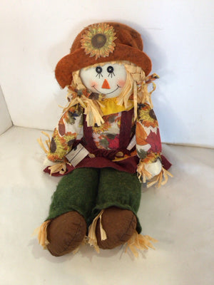 Halloween Multi-Color Cloth Scarecrow Girl Holiday Item