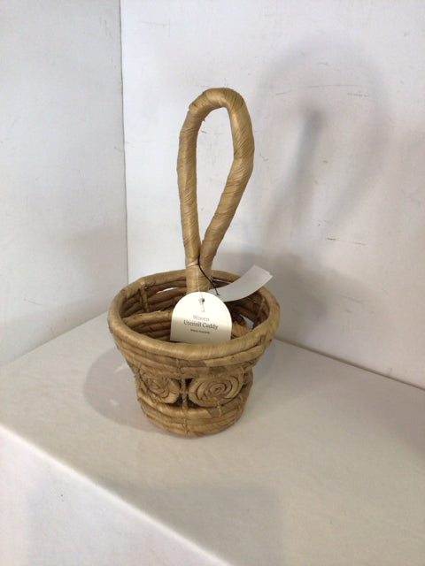 Woven Natural Seagrass Utensil Caddy