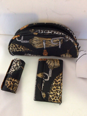 Nicole Miller 3 piece Black/Brown Polyester Misc