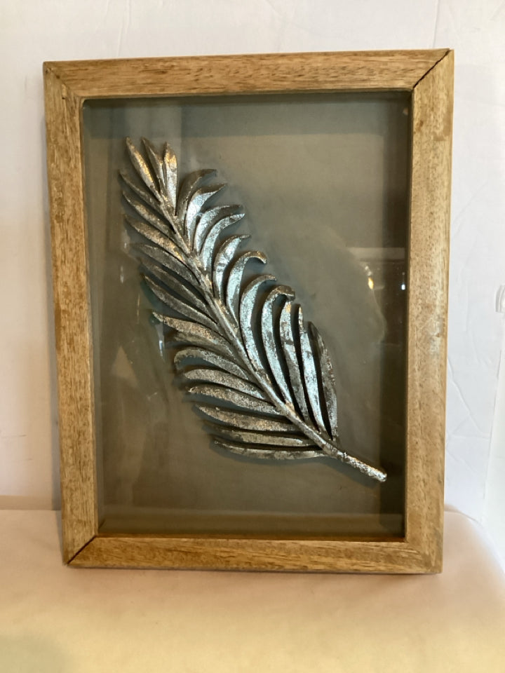 Shadow Box Brown Leaf Framed Art