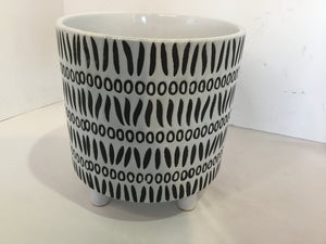 Black/White Ceramic Print Planter