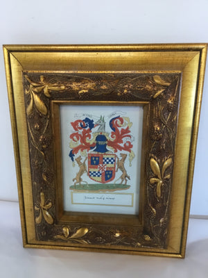 Red/Blue Coat of Arms Framed Art