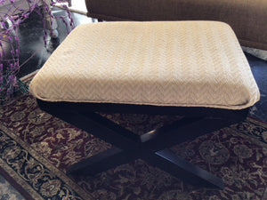 Gold Chevron FootStool/Ottoman