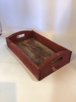 Vintage Red Wood Tray