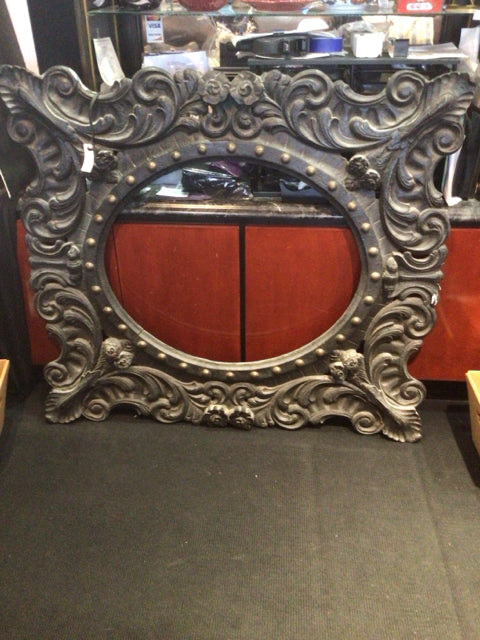 Black Resin Ornate As Is Framed Art