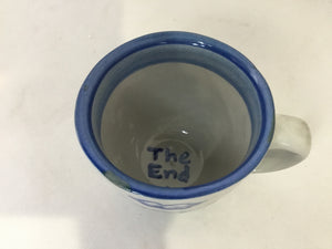 M.A. Hadley Gray/Blue Ceramic Cup