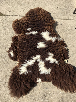 Sheepskin Brown/White Rug