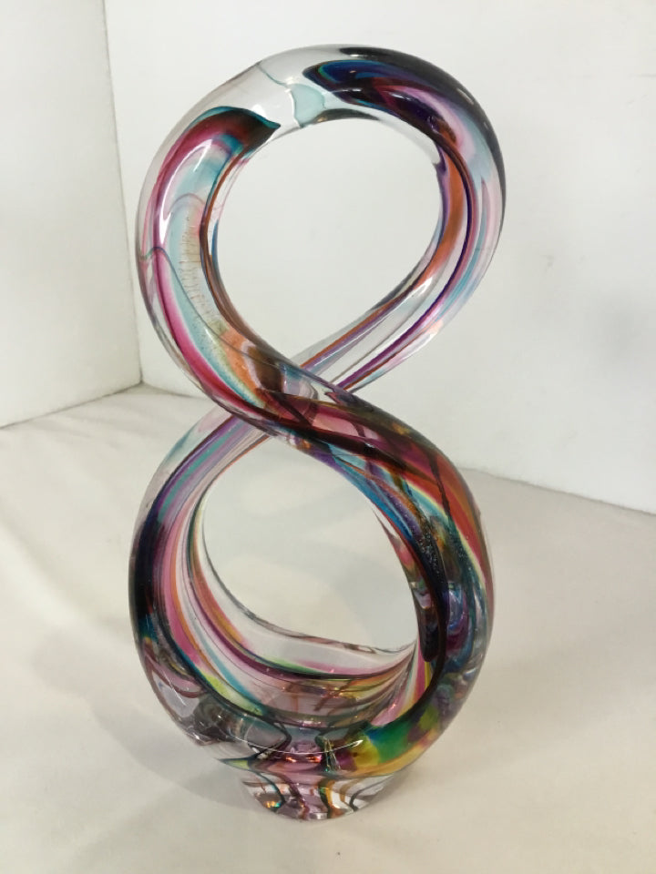 Modern Multi-Color Glass Sculpture
