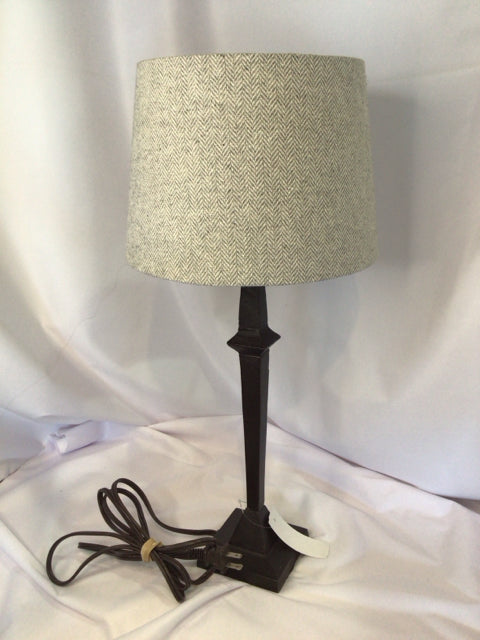 Bronze Metal Herringbone Lamp