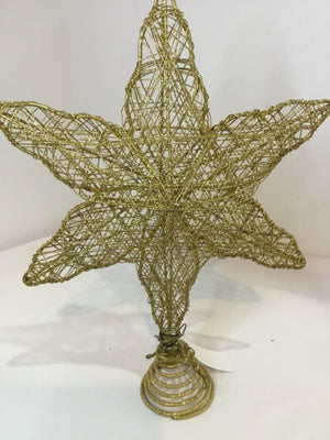 Tree Topper Gold Wire Star Holiday Item