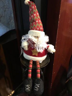 Plush Red/white Polyester Santa Holiday Item