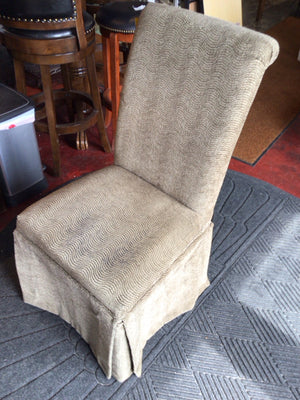 Slipper Chenille Green Chair