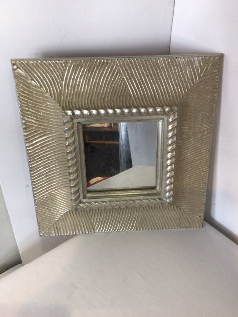 Vintage Gold Resin Square Mirror