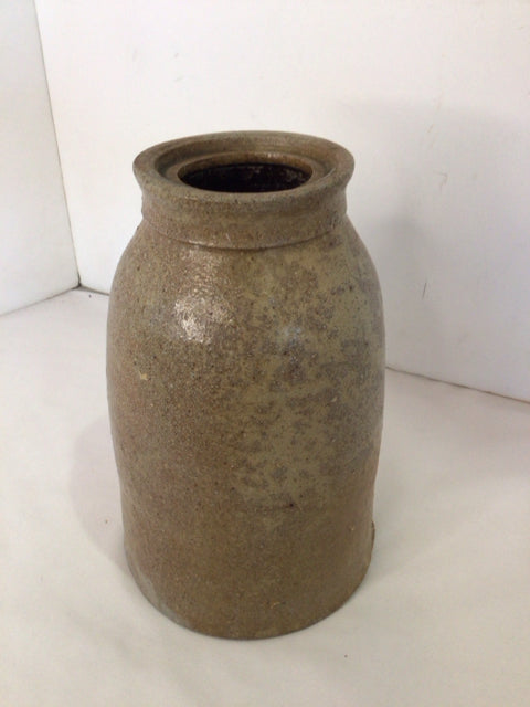 Vintage Gray/Brown Stoneware Jar