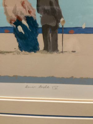 Limited Edition Blue/Tan Framed Art