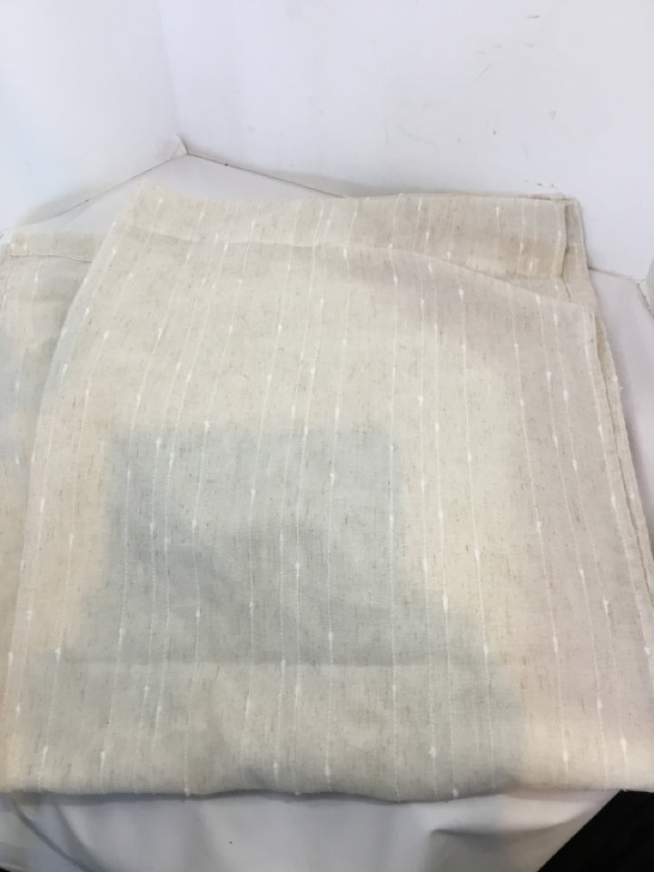 Pair Tan Sheer Draperies/Curtains