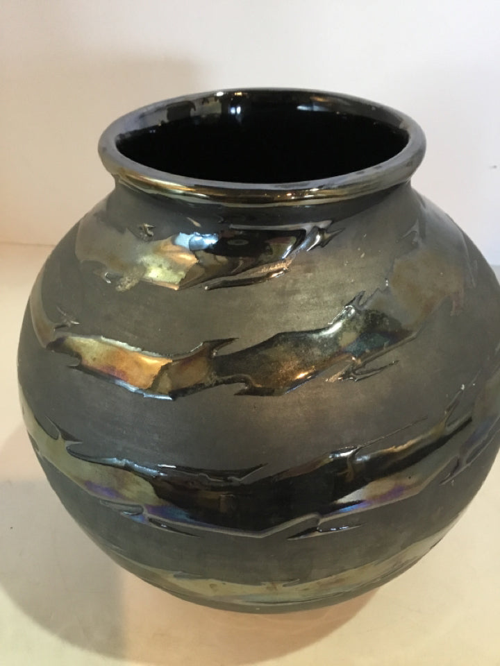 Purple/Gray Ceramic Vase