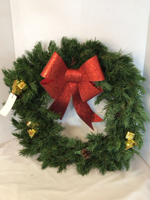 Wreath Green/Red Holiday Item